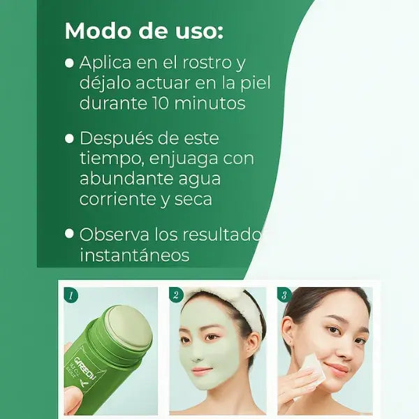 Promo limitada 🛒🎁 Green Mask Stick 🍃– Controla la grasa y disfruta de una piel más limpia👌