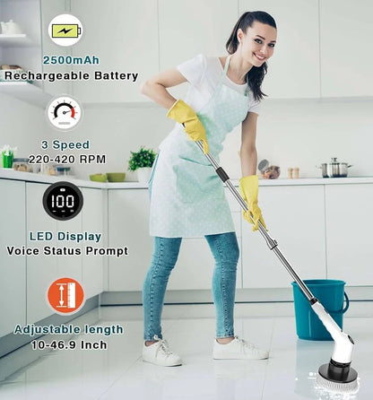 📣CEPILLO DE LIMPIEZA RECARGABLE 9 EN 1
